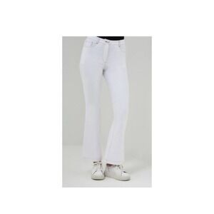 $248 NEW ANATOMIE GEORGINA PERFORMANCE DENIM FLARE WOMEN'S PANTS WHITE TRAVEL
